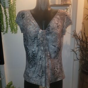 Bianca Nygard Animal Print Short Sleeve Top 14